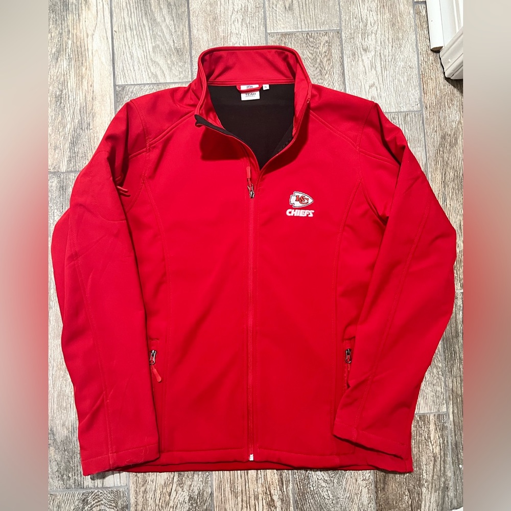 NWOT Kansas City Chiefs thick polyurethane pullover, men’s XL